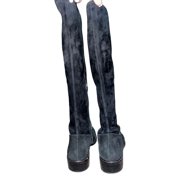 Frye Taylor Stretch Suede Riding Boots - Picture 6 of 11